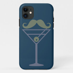 Martini Mustache aangepaste iPhone case