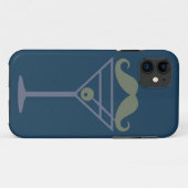 Martini Mustache aangepaste iPhone case (Achterkant (horizontaal))