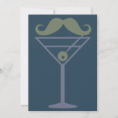 Martini Mustache aangepaste uitnodiging (Voorkant)
