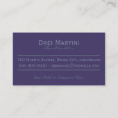 "Martini Mustache" Bartender custom visitekaartjes (Achterkant)