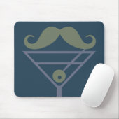 Martini Mustache custom mousepad Muismat (Met muis)
