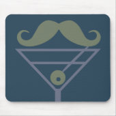 Martini Mustache custom mousepad Muismat (Voorkant)