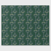 Martini Mustache inpakpapier (Vlak)