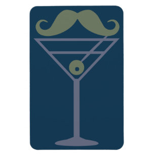 Martini Mustache magnet Magneet