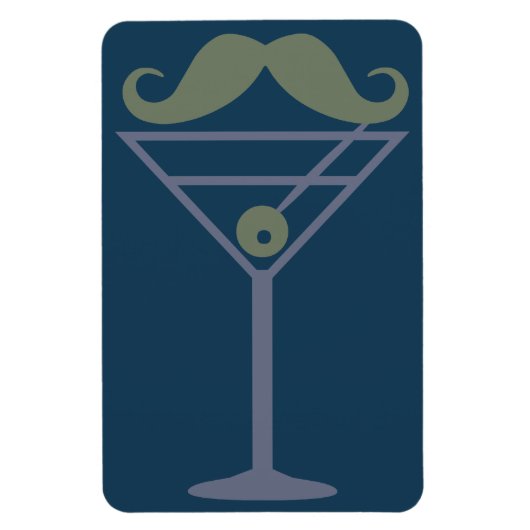 Martini Mustache magnet Magneet (Verticaal)