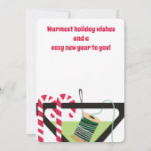 Martini naaigarotes naadloze kerstkaart (Achterkant)