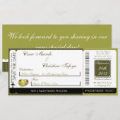 Martini Olijven GR Boarding Pass Uitnodiging voor  (Voorkant / Achterkant)