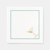 Martini & Olive Cocktail Napkin II Servet (Voorkant)