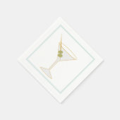Martini & Olive Cocktail Napkin Servet (Hoek)