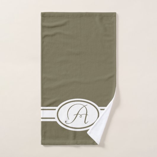 Martini Olive white Monogram Bad Handdoek (Handdoek)