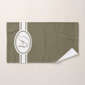Martini Olive white Monogram Bad Handdoek (Handdoek)