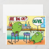 MARTINI OLIVES IN EEN BAR Party OLIVES Kaart (Voorkant / Achterkant)