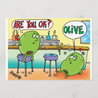 MARTINI OLIVES IN EEN BAR Party OLIVES Kaart