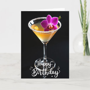 Martini-orchidee vieringskaart kaart