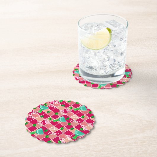 Martini Paper Coaster Kartonnen Onderzetters (Insitu)
