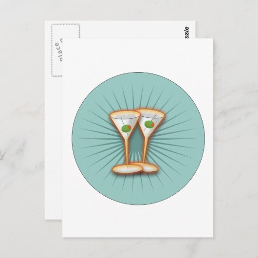 Martini Party Briefkaart (Voorkant / Achterkant)
