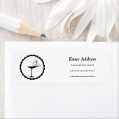 Martini Party Custom address label Sticker (Insitu)