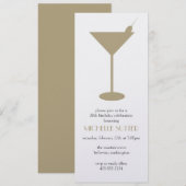 Martini Party Invitation Kaart (Voorkant / Achterkant)