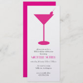 Martini Party Invitation Kaart (Voorkant / Achterkant)