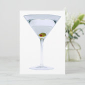 Martini Party Invitation Kaart (Staand voorkant)
