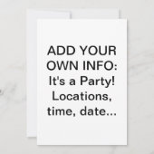 Martini Party Invitation Kaart (Achterkant)