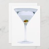 Martini Party Invitation Kaart (Voorkant / Achterkant)