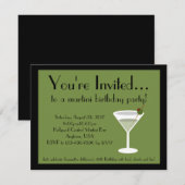 Martini Party Kaart (Voorkant / Achterkant)