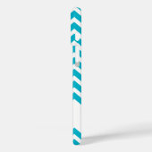 Martini Pictogram met Blauw Chevron Patroon Case-Mate iPhone Case (Achterkant / Links)