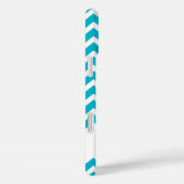 Martini Pictogram met Blauw Chevron Patroon Case-Mate iPhone Case (Achterkant / Rechts)
