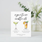 Martini Piña Colada Signature Cocktails Menu (Staand voorkant)