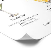 Martini Piña Colada Signature Cocktails Menu Poster (Hoek)