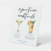 Martini Piña Colada Signature Cocktails Menu Reclamebord Met Voetstuk (Voorkant)