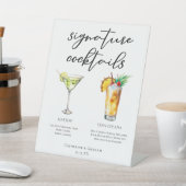 Martini Piña Colada Signature Cocktails Menu Reclamebord Met Voetstuk (Insitu)