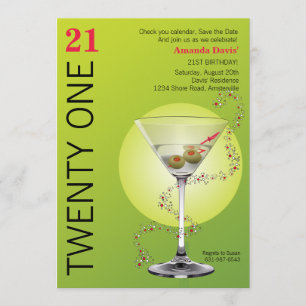 Martini Please Invitation Save The Date
