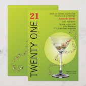 Martini Please Invitation Save The Date (Voorkant / Achterkant)