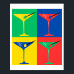 Martini Pop Art Vibes Poster<br><div class="desc">Verhoog uw ruimte met dit levendige Martini Pop Art poster! Met een gedurfd en kleurrijk ontwerp geeft dit kunstwerk een moderne twist aan het klassieke martini-glas. Perfect voor het toevoegen van een scheutje plezier en sophisticatie aan uw thuisbar, keuken of lounge. De levendige kleuren en dynamische compositie maken dit stuk...</div>