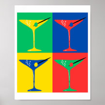 Martini Pop Art Vibes Poster