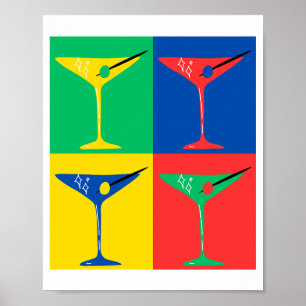 Martini Pop Art Vibes Poster