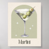 Martini Print | Bar Decor Cocktail Poster (Voorkant)