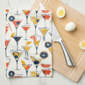 Martini Print - Stijlvolle cocktailbar decor Theedoek (Quarter Fold)