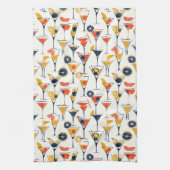 Martini Print - Stijlvolle cocktailbar decor Theedoek (Verticaal)