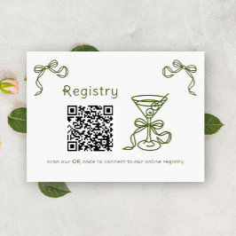 Martini QR-code bruidsfeest cadeau registratie Informatiekaartje