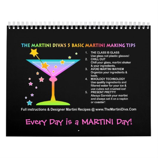 MARTINI RECEPT Vakantie & Seizoens KALENDER (Hoes)