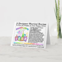 MARTINI RECIPE CARD