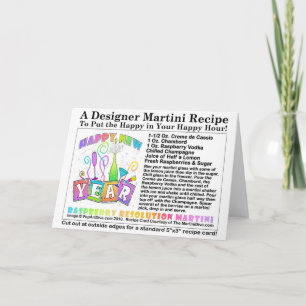 MARTINI RECIPE CARD FEESTDAGEN KAART