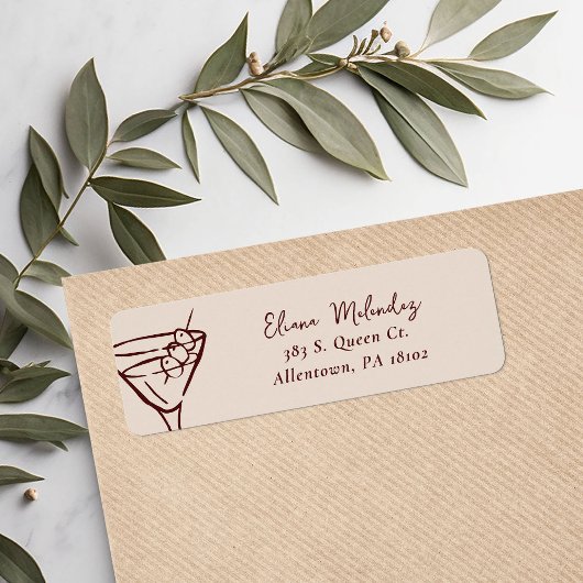 Martini Retour-adreslabels Etiket