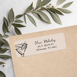 Martini Retour-adreslabels Etiket