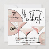 Martini Retro | Blush Pink | Ivoor | Patroon Kaart (Voorkant)