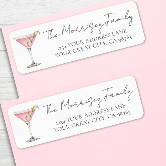 Martini Return Address Label