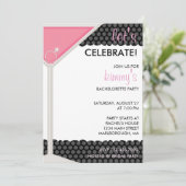 Martini & Ring Bachelorette Party Kaart (Staand voorkant)